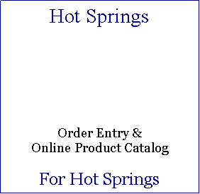 Text Box: Hot SpringsOrder Entry & Online Product Catalog For Hot Springs